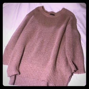 Plus size women’s winter pink sweater